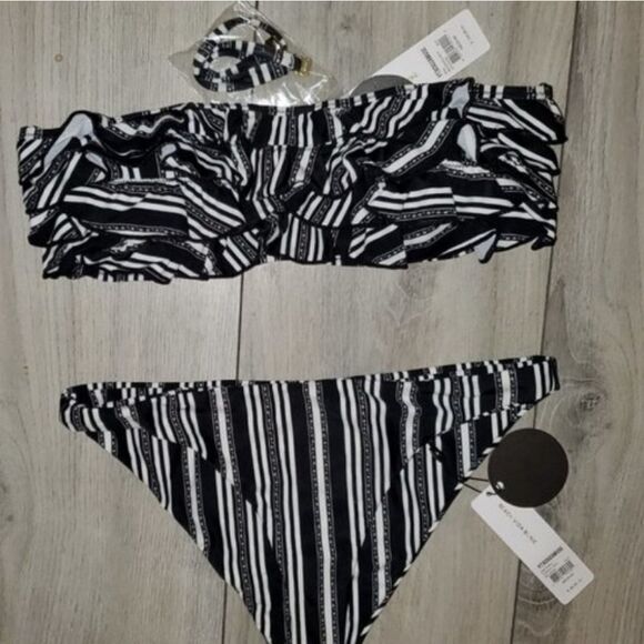 AMUSE SOCIETY Iris Bandeau top cheeky bottom Sz L - Picture 4 of 9